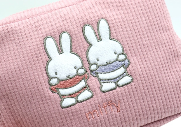 宝島社 雑誌付録 InRed3月号増刊 ミッフィー 刺繍入りコーデュロイポーチ 宝島社雑誌付録のInRed3月号増刊のミッフィー刺繍入りコーデュロイポーチ3