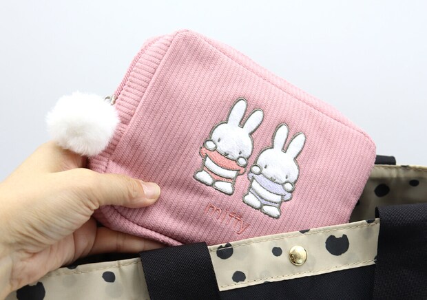 宝島社 雑誌付録 InRed3月号増刊 ミッフィー 刺繍入りコーデュロイポーチ 宝島社雑誌付録のInRed3月号増刊のミッフィー刺繍入りコーデュロイポーチ6