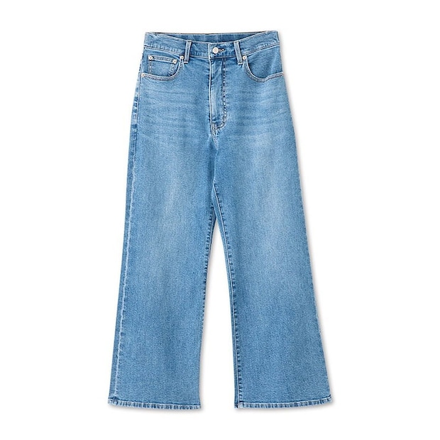 しまむら ワイドフレアデニムパンツ(田中里奈×しまデニ) しまむらのワイドフレアデニムパンツ(田中里奈×しまデニ)