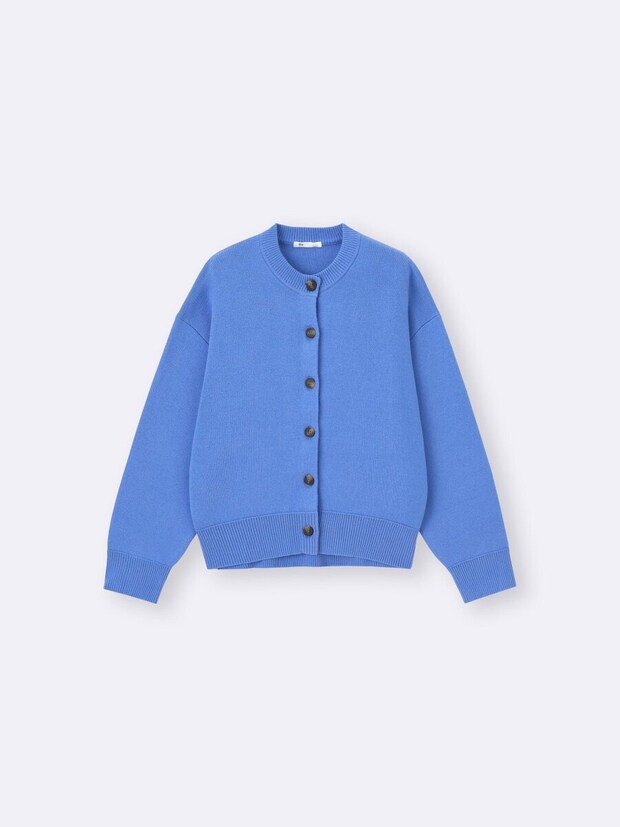 スウェットライクニットドルマンスリーブカーディガン 2026gu春女性おすすめスウェットライクニットドルマンスリーブカーディガン