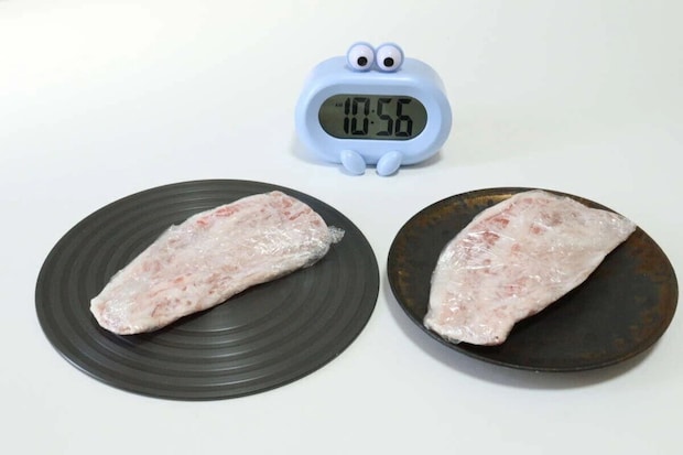 ダイソー　解凍プレート　使用例