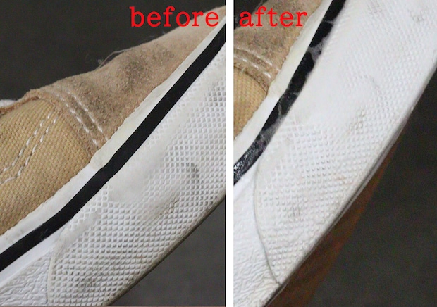 スニーカークリーナー 使用前後の比較 スニーカークリーナー 使用前後の比較