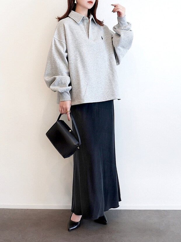 黒ワンピースコーデ1