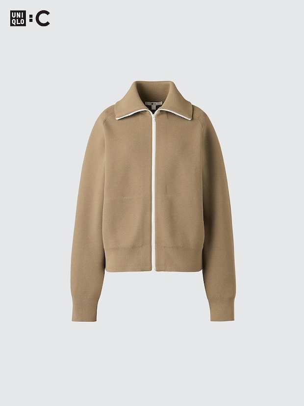 ユニクロ ミラノリブフルジップカーディガン ユニクロのミラノリブフルジップカーディガン