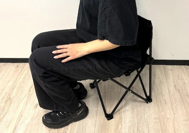 ダイソー 折りたたみアウトドアチェア(収納袋付、背もたれ付) 使用例 ダイソー 折りたたみアウトドアチェア(収納袋付、背もたれ付) 使用例