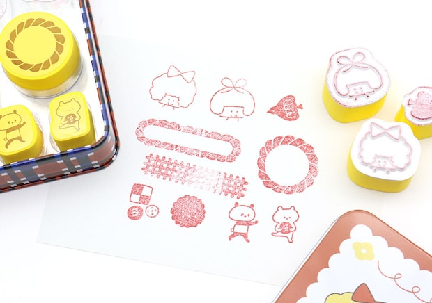 宝島社ムック付録のmizutamaのクッキーみたいなはんこと缶のセットBOOK7