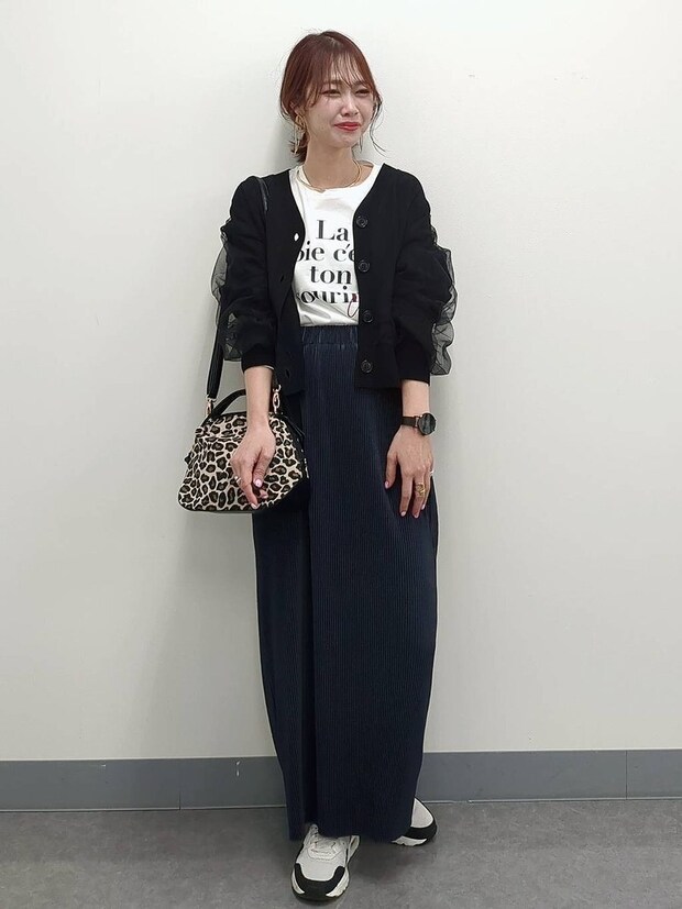 グローバルワークのチュールドッキングカーディガン