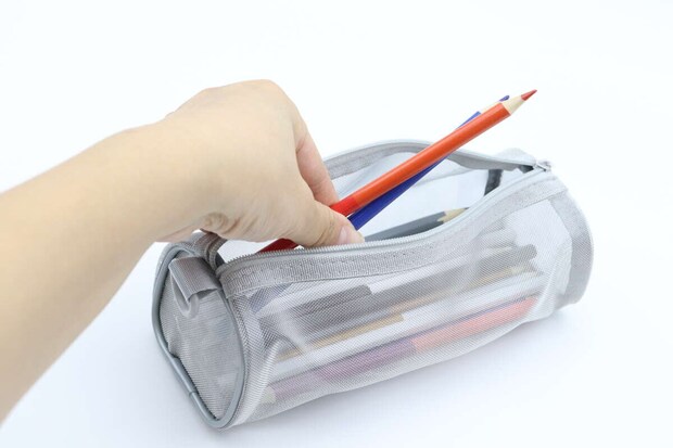 ダイソーのメッシュペンケース（スクエア型、SI）の使用例1