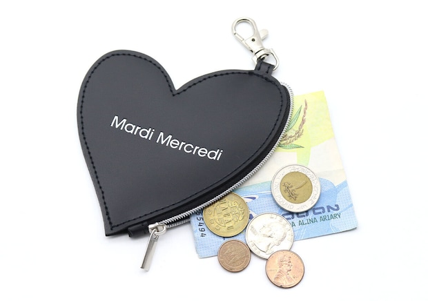 お金 miniマルディメクルディハートポーチチャームお金