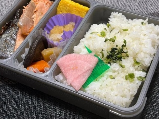 ダイソー 抗菌薄型お弁当箱(600mL) 使用例 ダイソー 抗菌薄型お弁当箱(600mL) 使用例