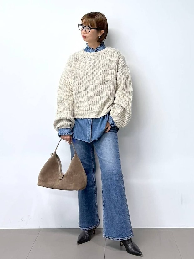 デニムシャツコーデ2