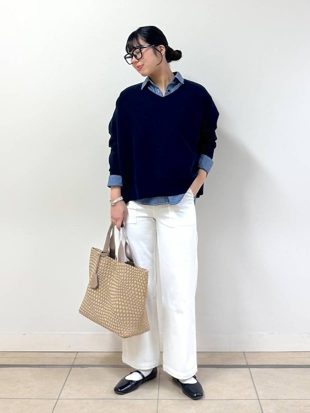 デニムシャツコーデ4