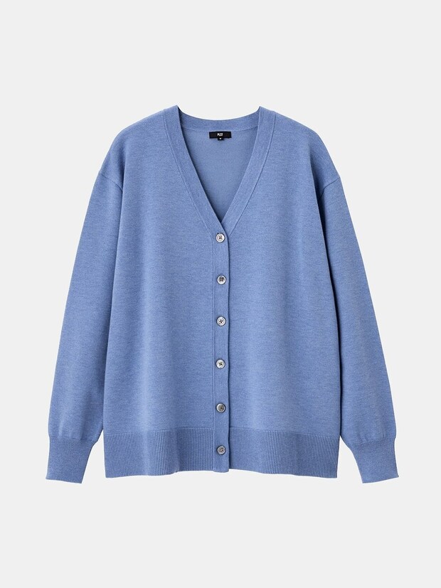 PLSTのウールミックス2WAYカーディガン
