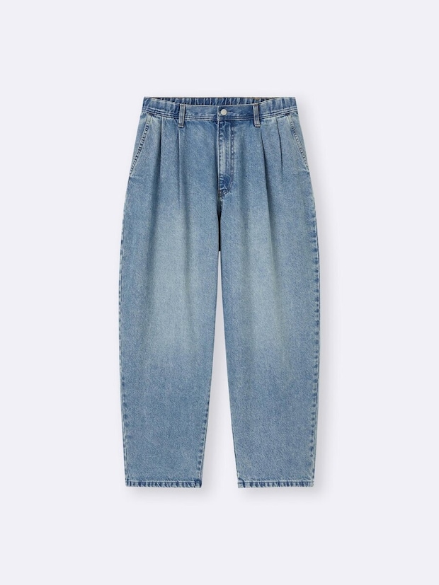 2026gu春大人女性おすすめデニムキャロットパンツ