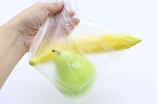 段差付で開きやすい保存用ポリ袋（No.11、60枚）　使用例