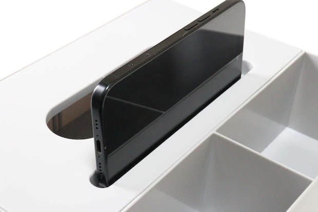 ティッシュケース（仕切り付）　スマホ