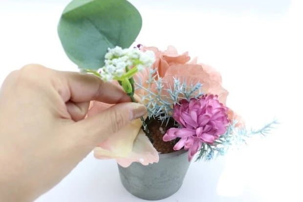 ダイソー　アレンジフラワーポット（ノーブル）　アレンジ可能