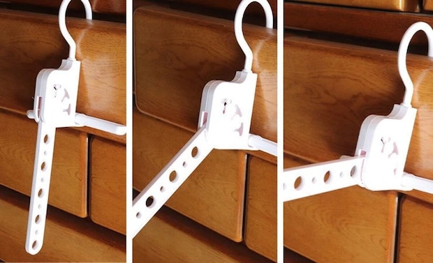 ダイソー　室内干しハンガー 5連　形　変形
