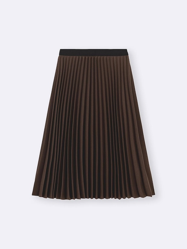 GUのプリーツミディスカート