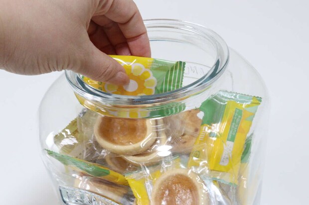 ピーナッツガラスジャー　使用例