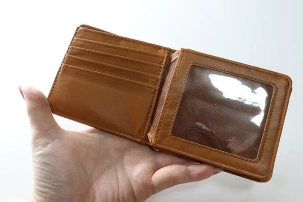 ダイソー　2つ折財布（レザー調）　作り