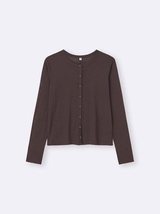 2026gu春大人女性おすすめソフトシアーカーディガン