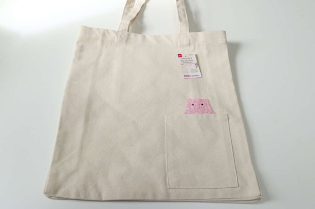 刺繍ボックストートバッグ(サメ、メンダコ) パッケージ 刺繍ボックストートバッグ(サメ、メンダコ) パッケージ