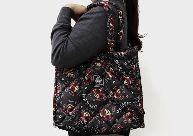 ヒステリックミニDEVILKINキルティングスクエアトートバッグ