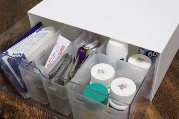 スタッキング卓上小物収納（1引出し）　使用例