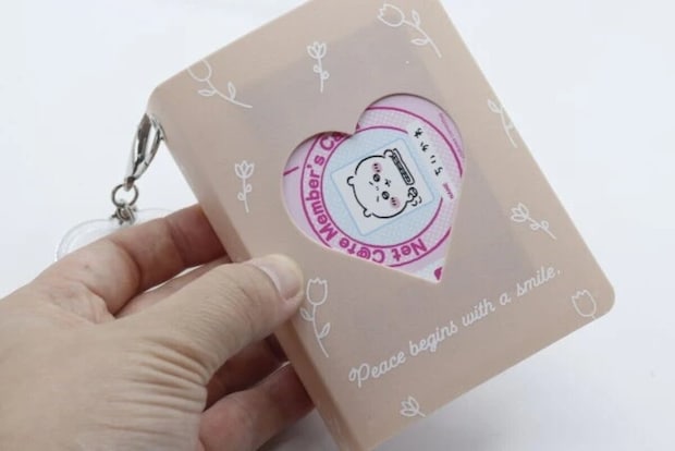 ダイソー　窓付きトレーディングカードファイル　使用例　窓　キーリング