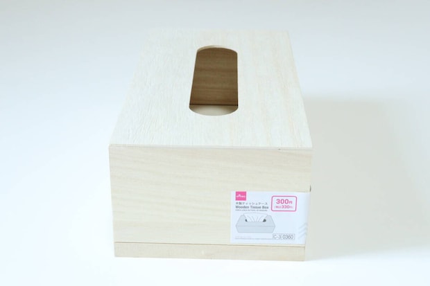 木製ティッシュケース　パッケージ