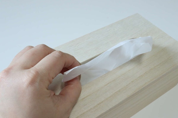 木製ティッシュケース　ティッシュ引き出し