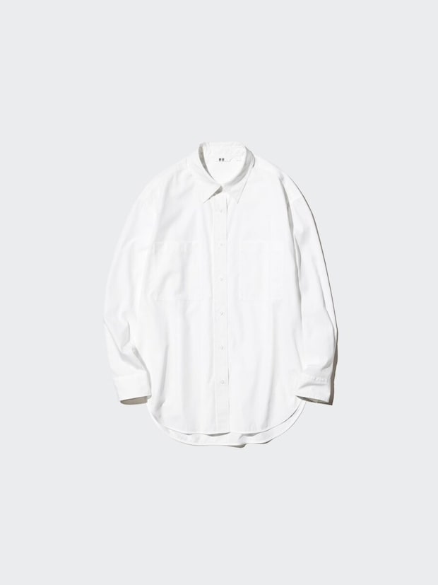 2026gユニクロ春コットンオーバーサイズシャツ