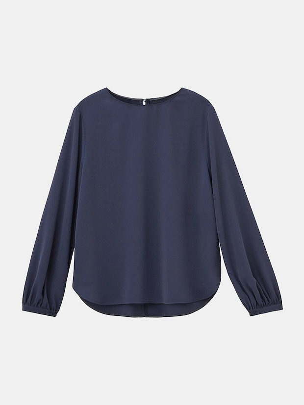 PLST ラウンドヘムTブラウス PLSTのラウンドヘムTブラウス