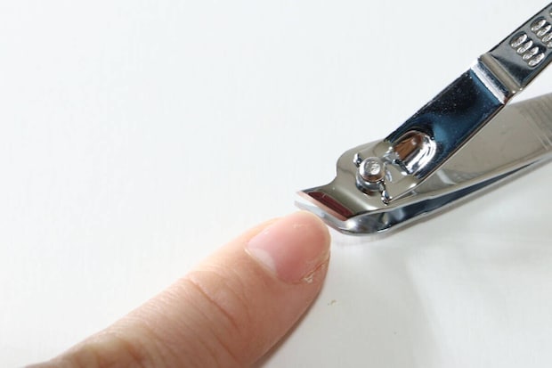 ダイソーの爪切り（E）の使用例