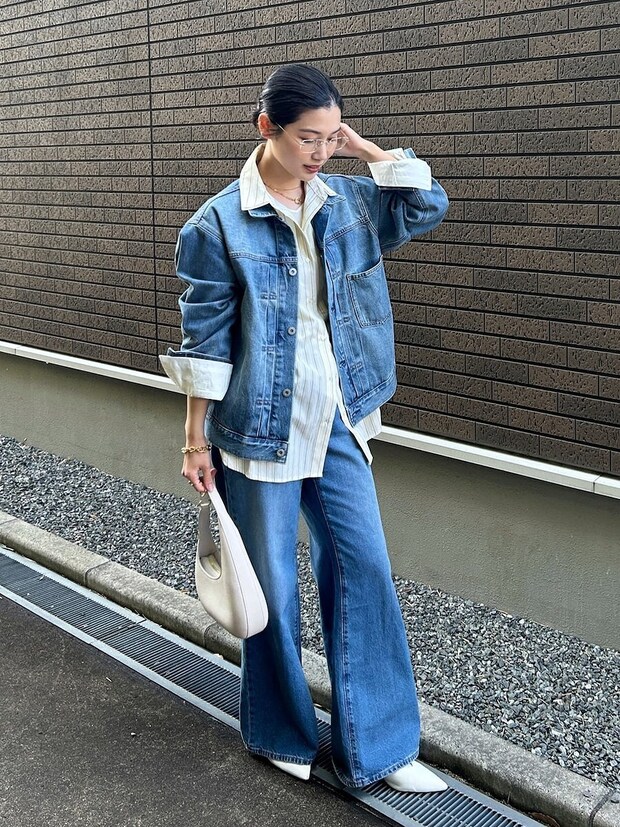 デニムジャケットのコーデ3