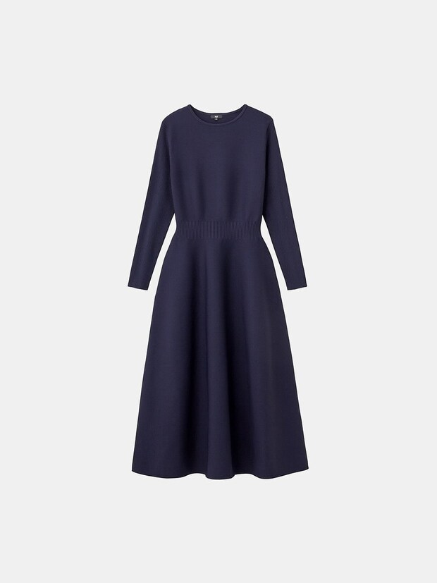 PLSTのホールガーメント（R）フレアニットワンピース