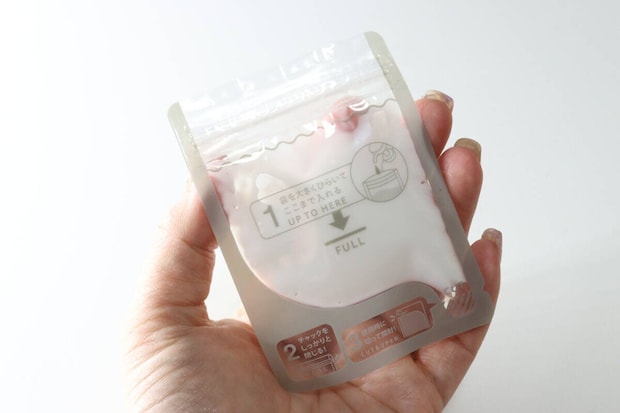 ダイソーの使い切りできる詰め替えパウチはアイロン不要で封ができる