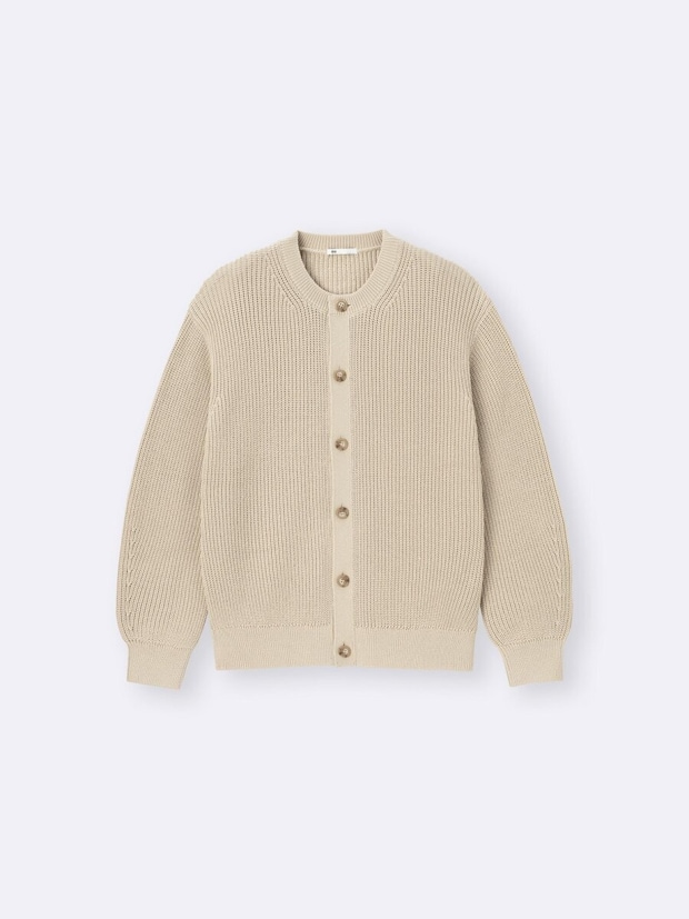 2026gu値下げリリヤーンクルーネックカーディガン