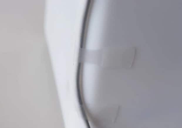 ダイソー　配線コードテープ 透明 10枚　使用例