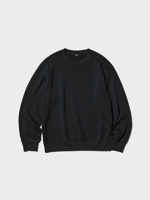 2026春ユニクロ大人女性おすすめ黒スウェットシャツ