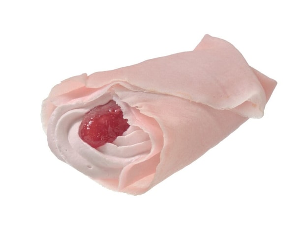 セブン-イレブンのもっちり和クレープ さくらといちごのビジュアル