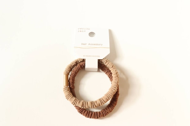 セリアのデザインゴム くしゅくしゅ 2P