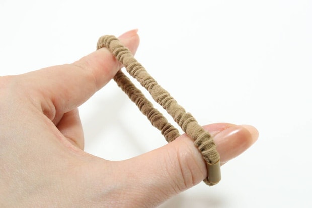 セリアのデザインゴム くしゅくしゅの伸縮性