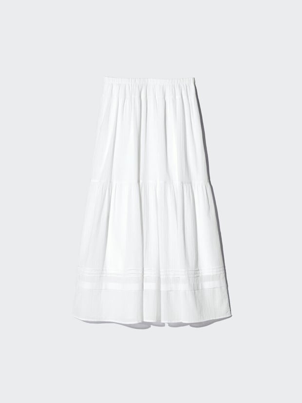 2026春ユニクロ新作女性おすすめティアードマキシスカート