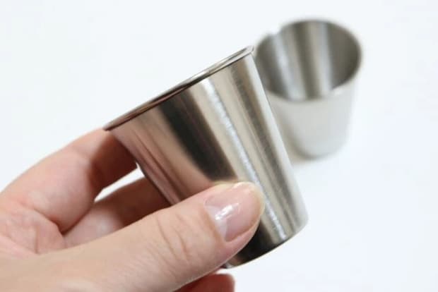 ダイソー ステンレスコップ(2個、70mL、ポーチ付) ダイソー ステンレスコップ(2個、70mL、ポーチ付)