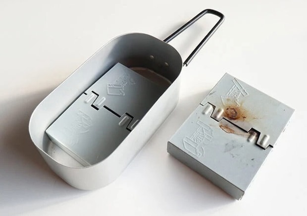 ダイソー　ポケットストーブ　収納　サイズ比較