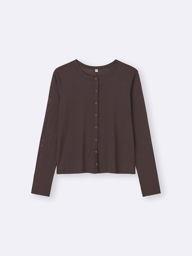 GUのソフトシアーカーディガン