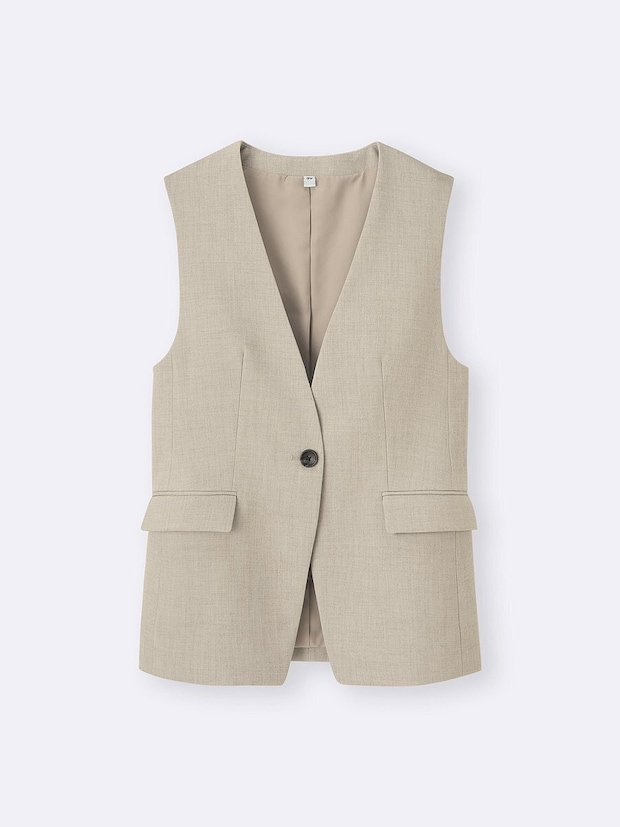 GUのノーカラーベスト