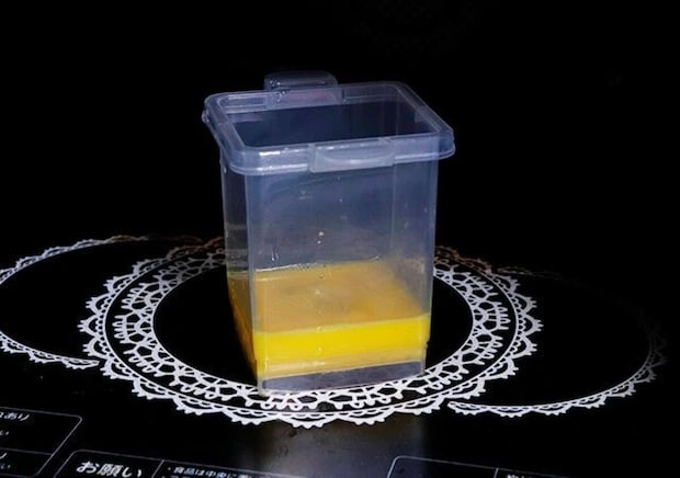 ダイソーのレンジで簡単だし巻きたまごの使用例